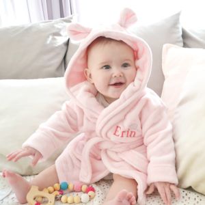 Personalised Fleece Hooded Dressing Gown