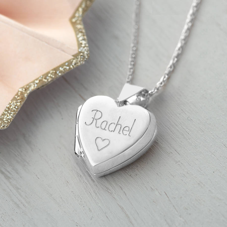Girl's Personalised Sterling Silver Heart Locket
