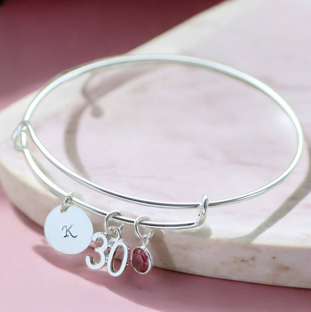 Special Birthday Birthstone Bangle