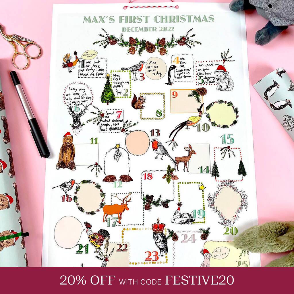 Keepsake Personalised Baby's First Advent Calendar