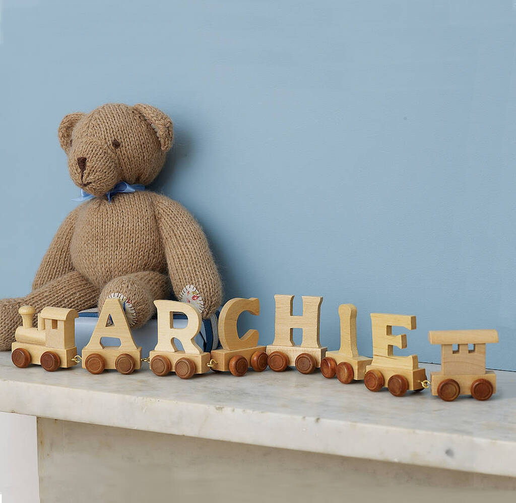 Personalised Wooden Letter Name Train