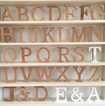Personalised Christening Oak Letter