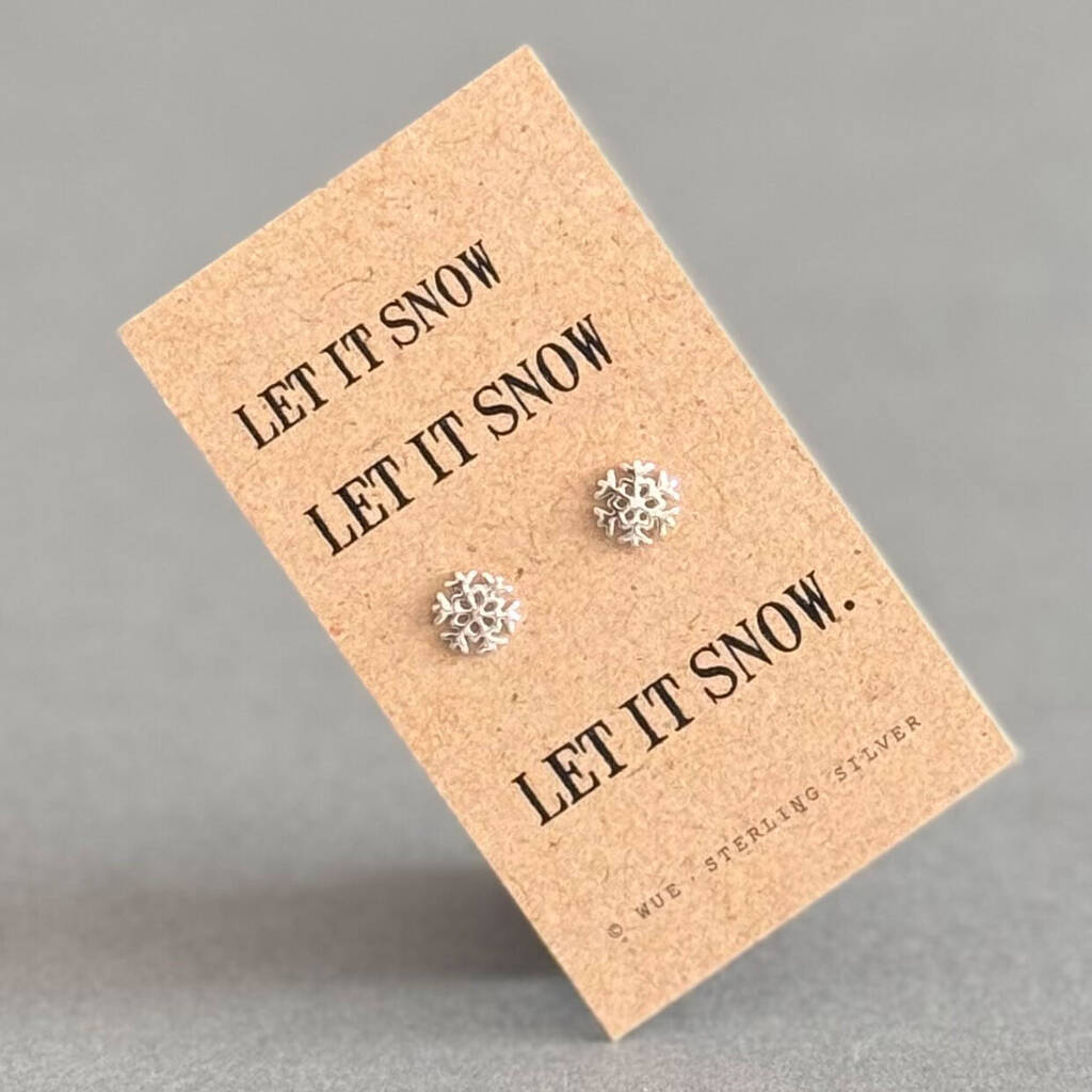 Let It Snow Silver Snowflake Earrings