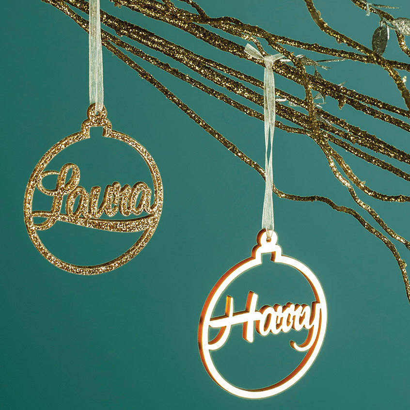 Metallic Bauble Personalised Christmas Decoration