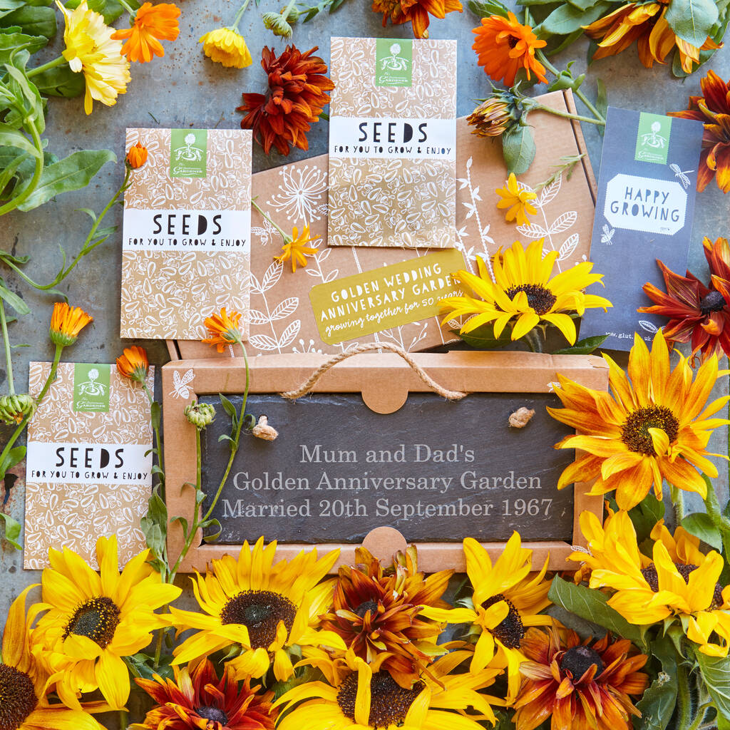 Grow Your Own 50th Golden Wedding Anniversary Garden