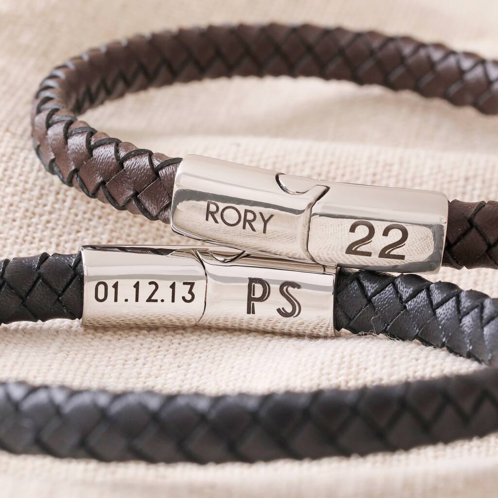 Men's Personalised Woven Bracelet
