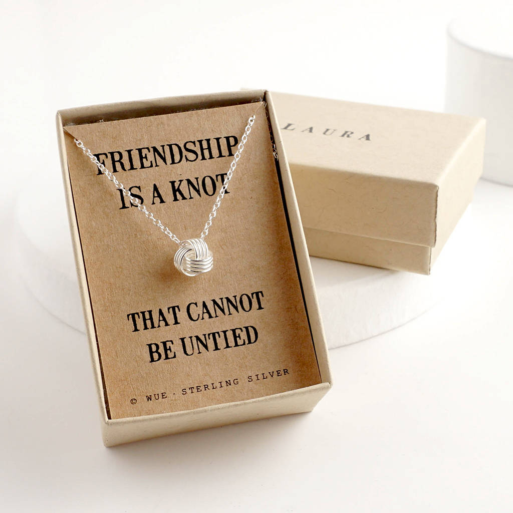 Friendship Knot Necklace - Sterling Silver