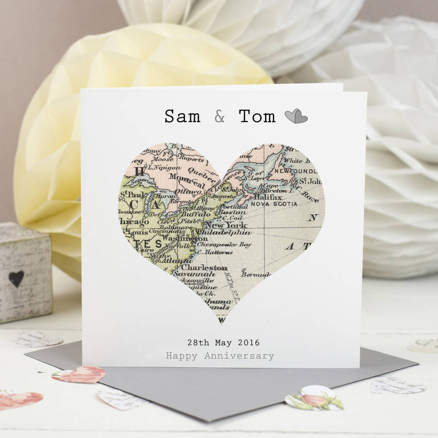 Special Location Vintage Map Card