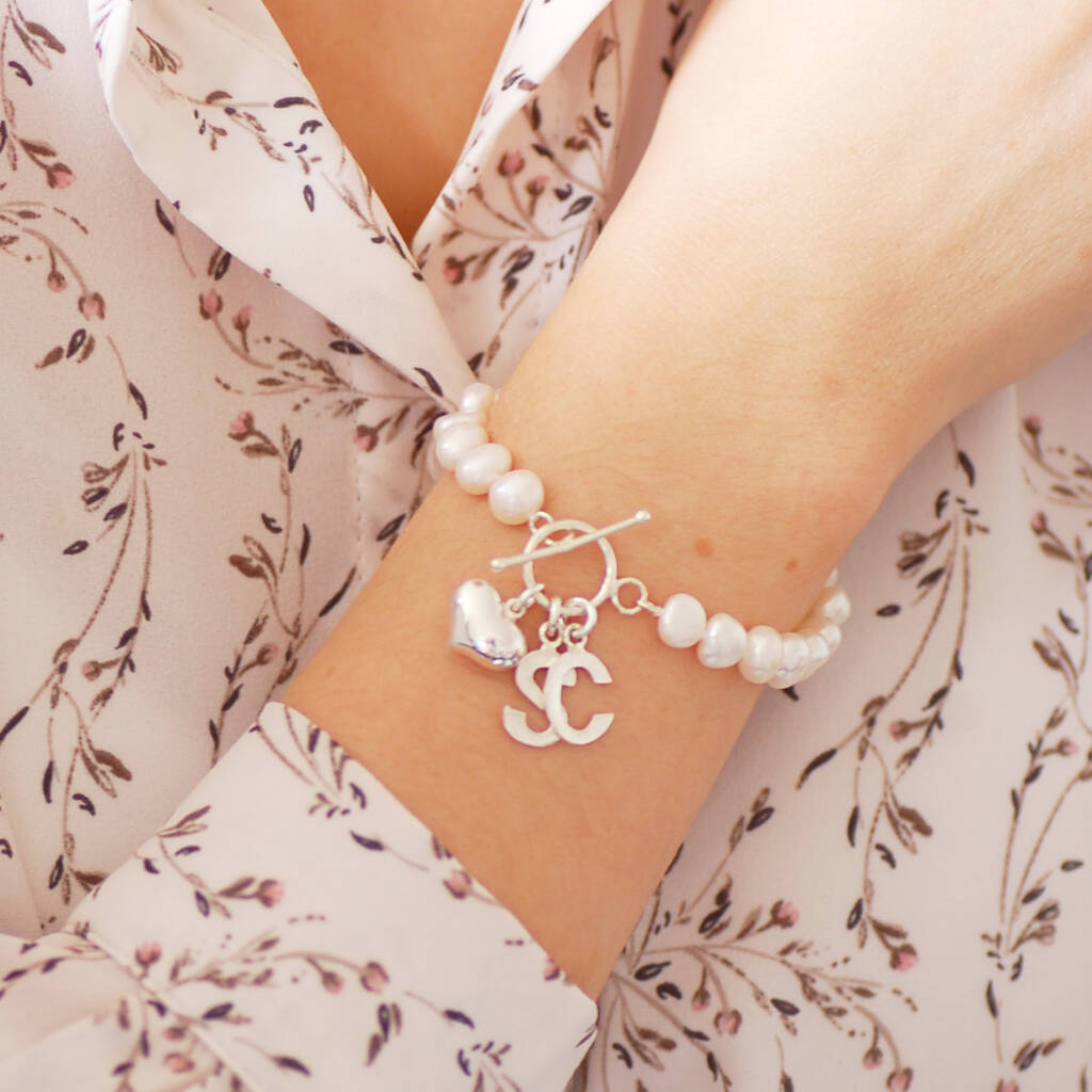 Freshwater Pearl Initial Bracelet