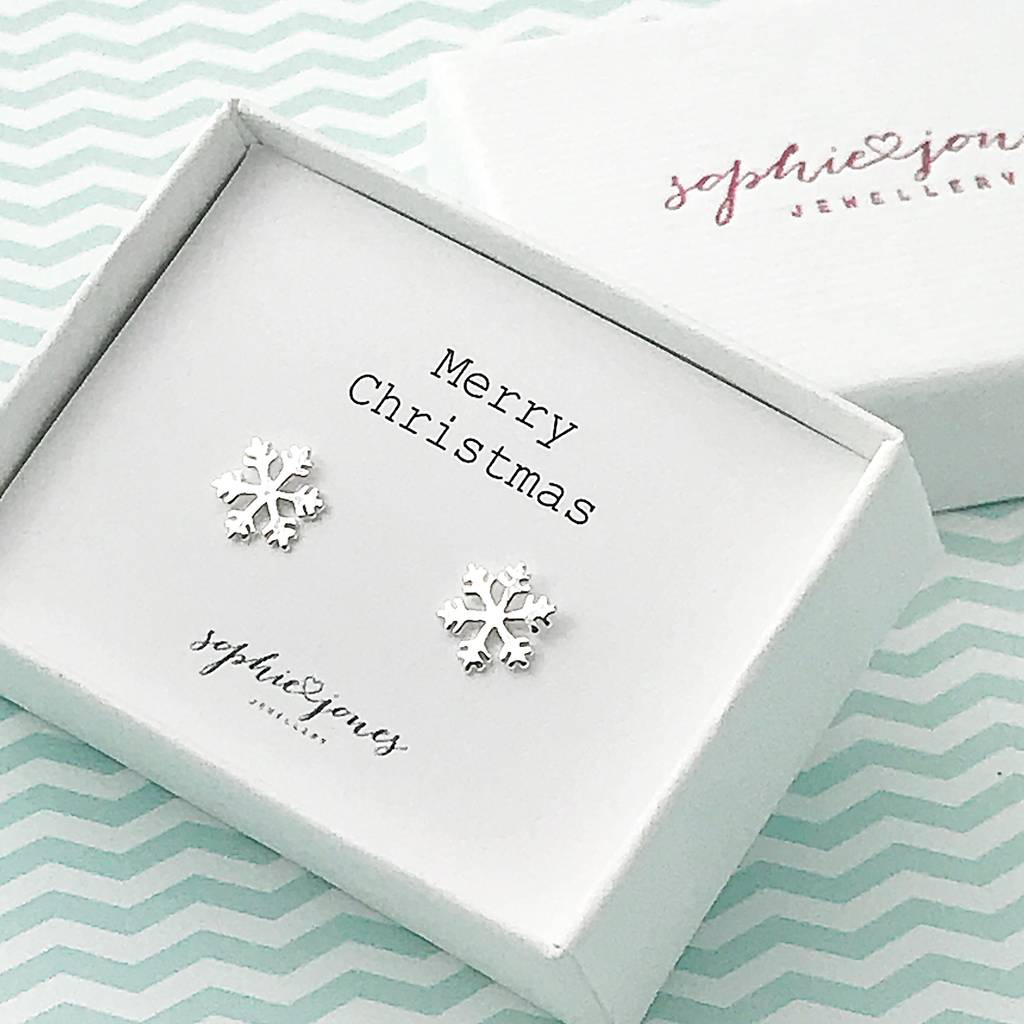 Sterling Silver Snowflake Earrings