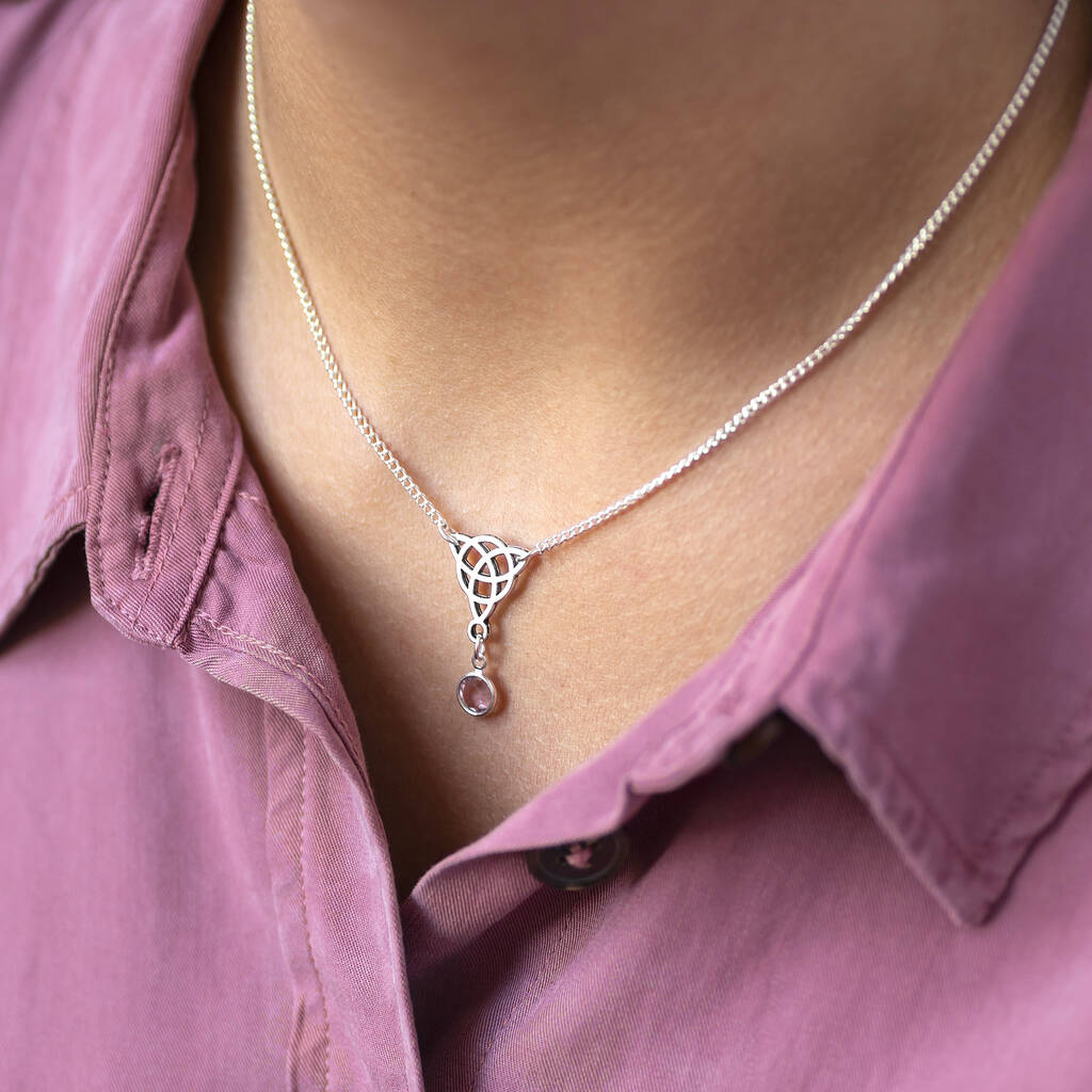 Celtic Knot Birthstone Pendant