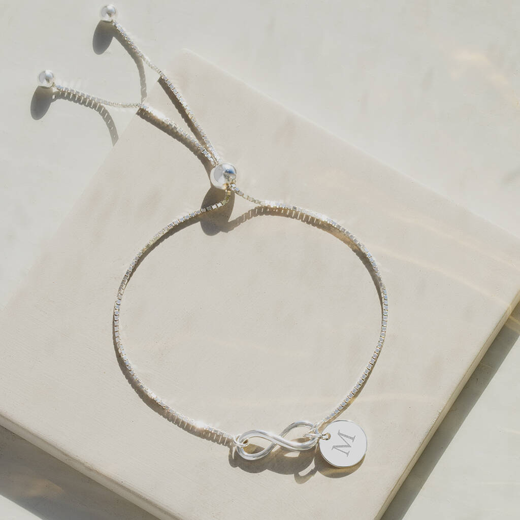 Delicate Sterling Silver Infinity Slider Bracelet