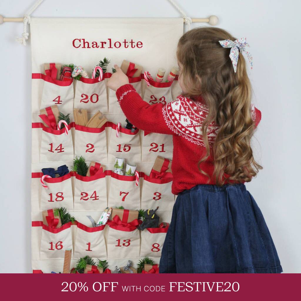 Luxury Personalised Fabric Advent Calendar