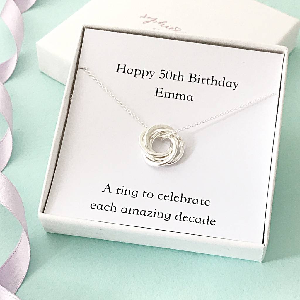 Personalised 50th Birthday Necklace