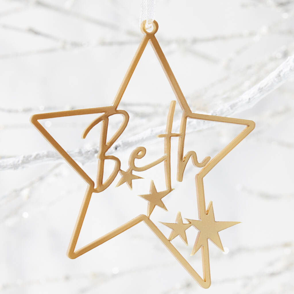 Little Star Personalised Christmas Decoration