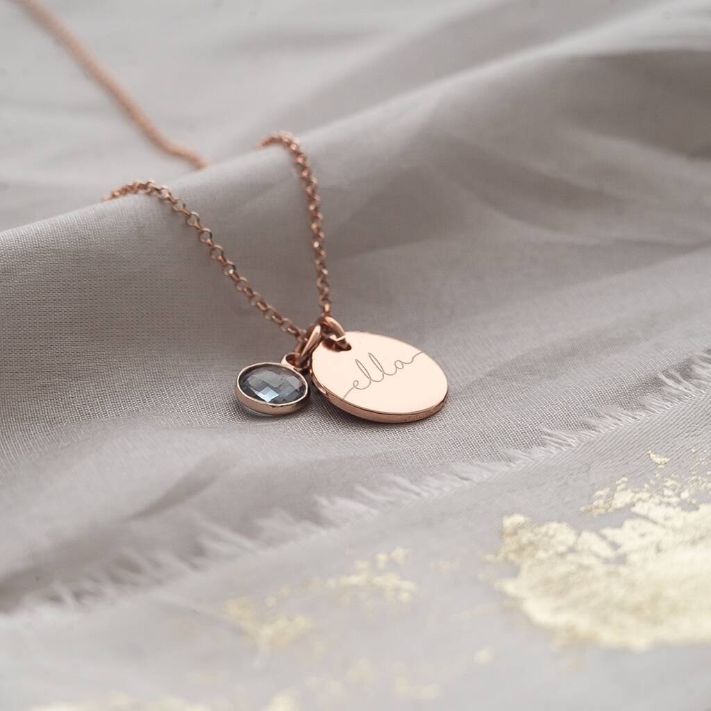 Esme Initial Birthstone Personalised Necklace