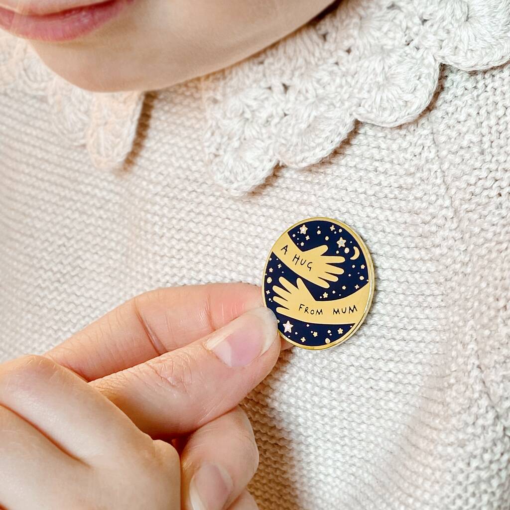 A Hug From Mum Enamel Lapel Pin Badge