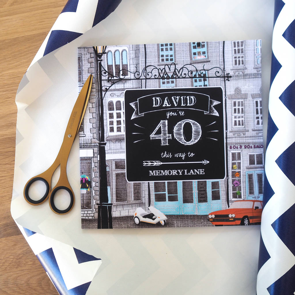 Personalised 40 Th Birthday Book 'Memory Lane'