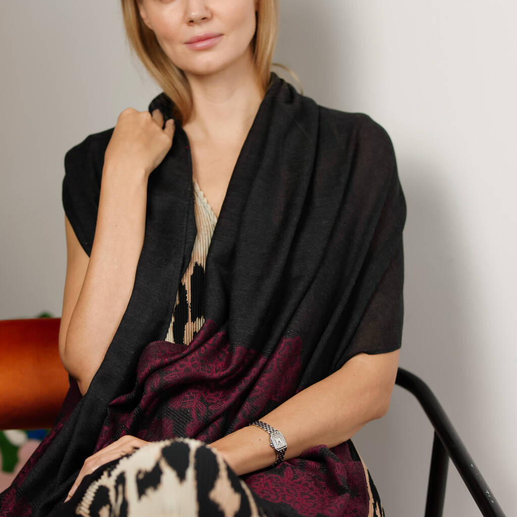 Personalised Cashmere Lace Embedded Scarf