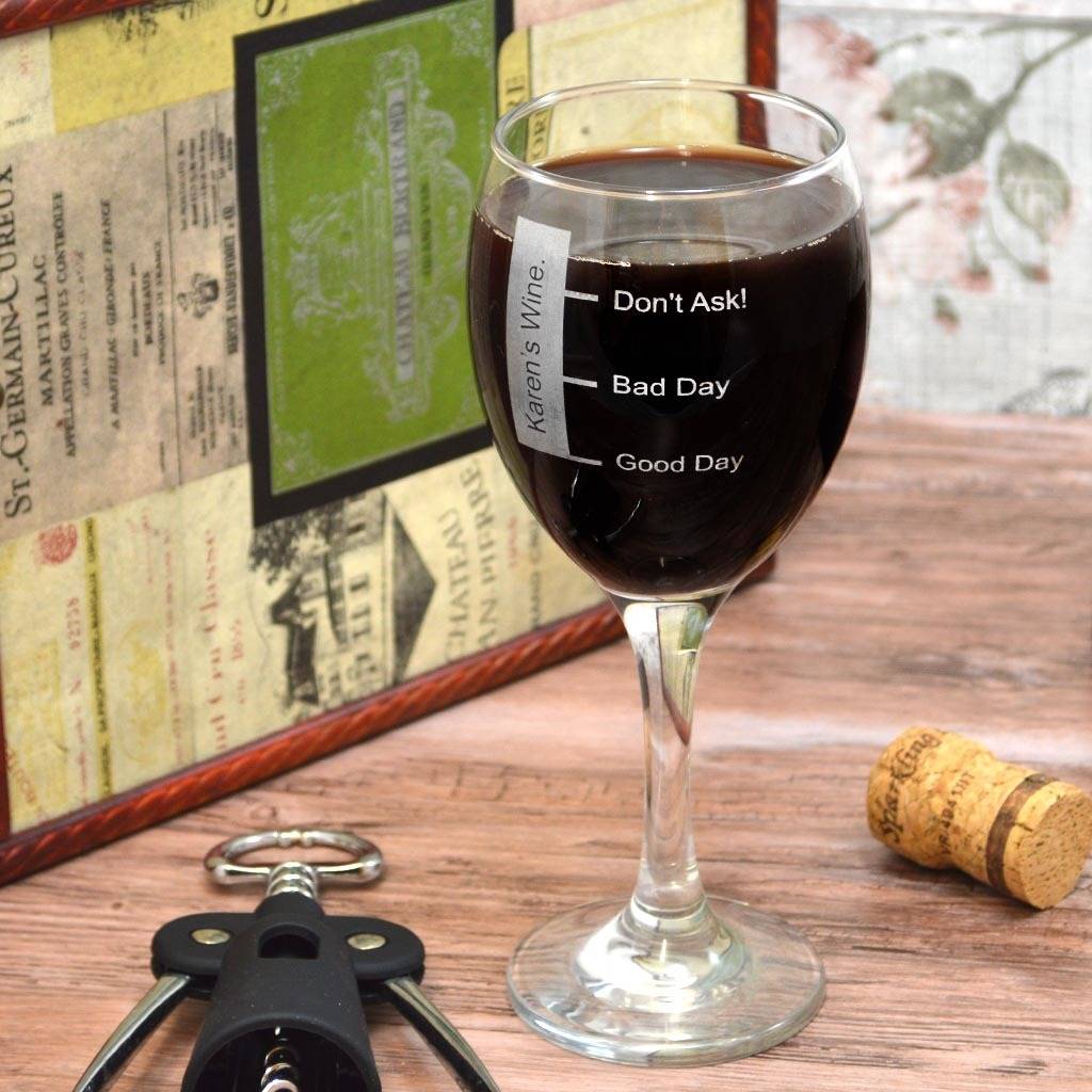 Personalised Wine Glass Daily Measures