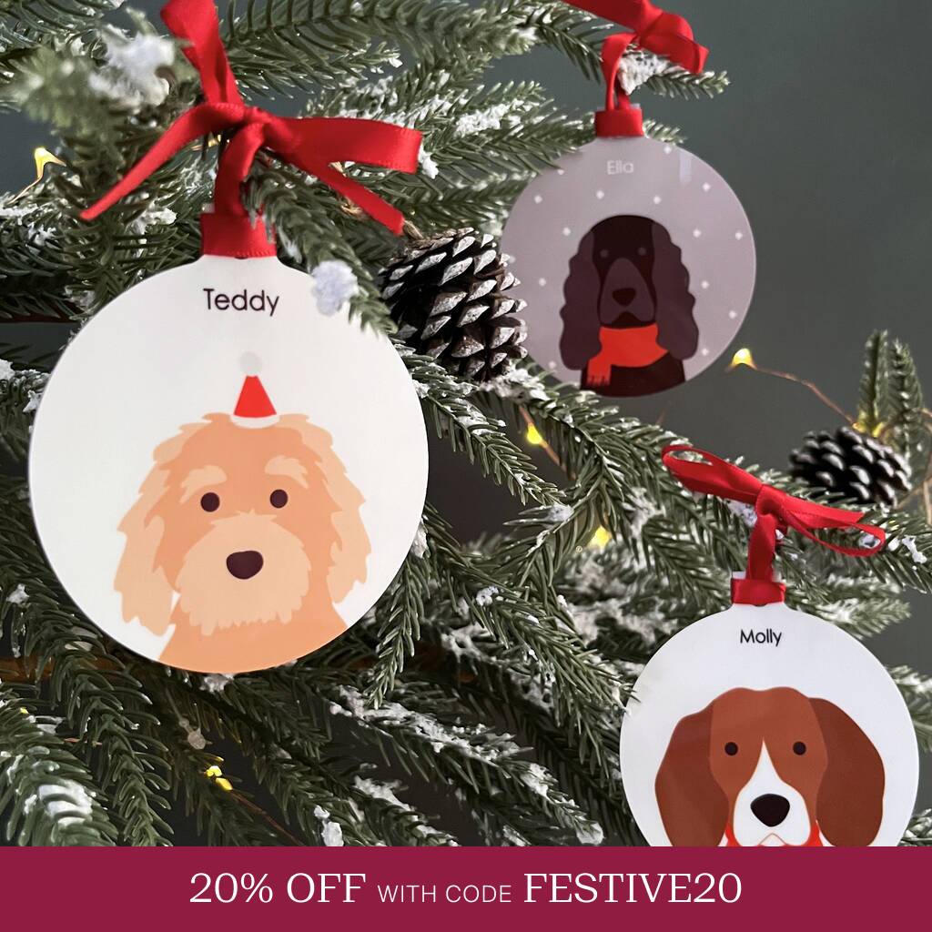 Personalised Christmas Dog Bauble