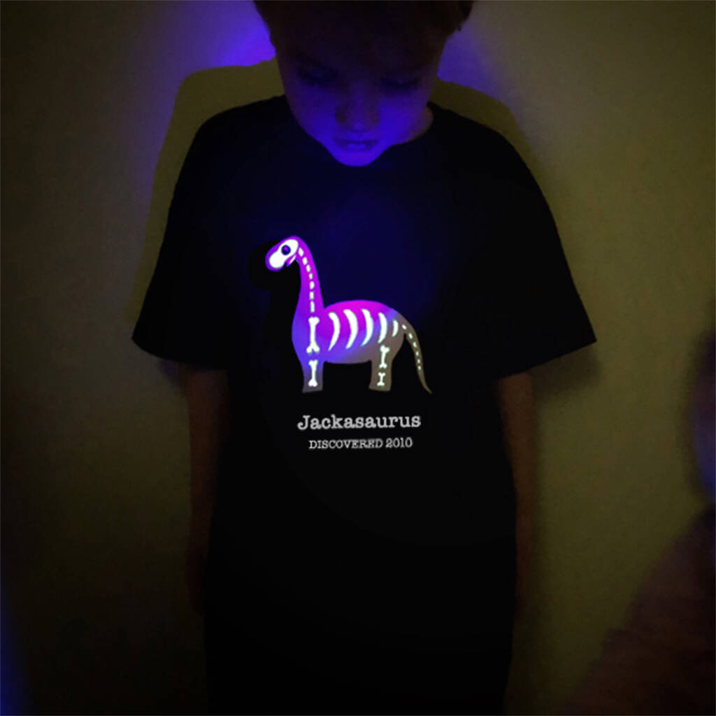 Dinosaur Glow In The Dark T Shirt