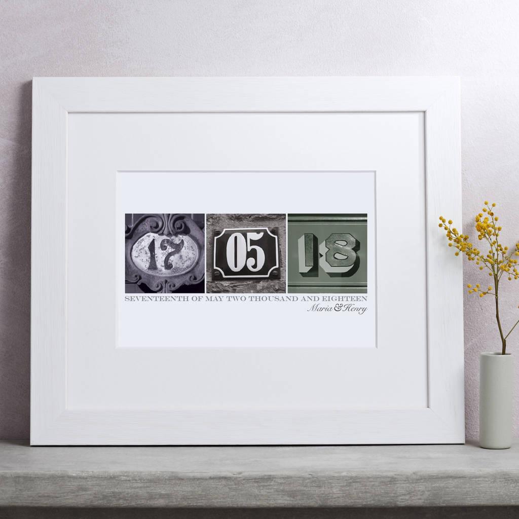 Personalised Date Art Print