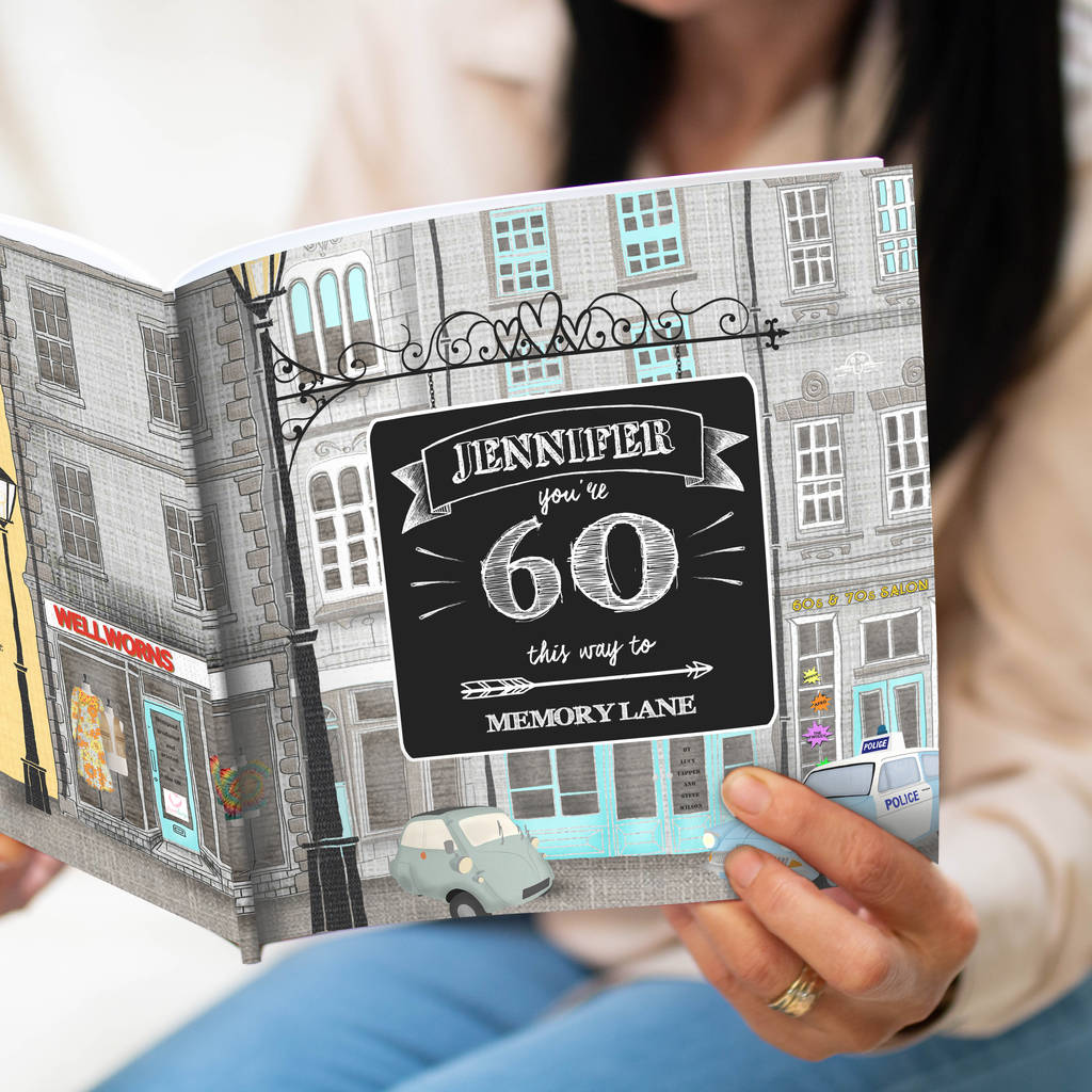 Personalised 60 Th Birthday Book 'Memory Lane'