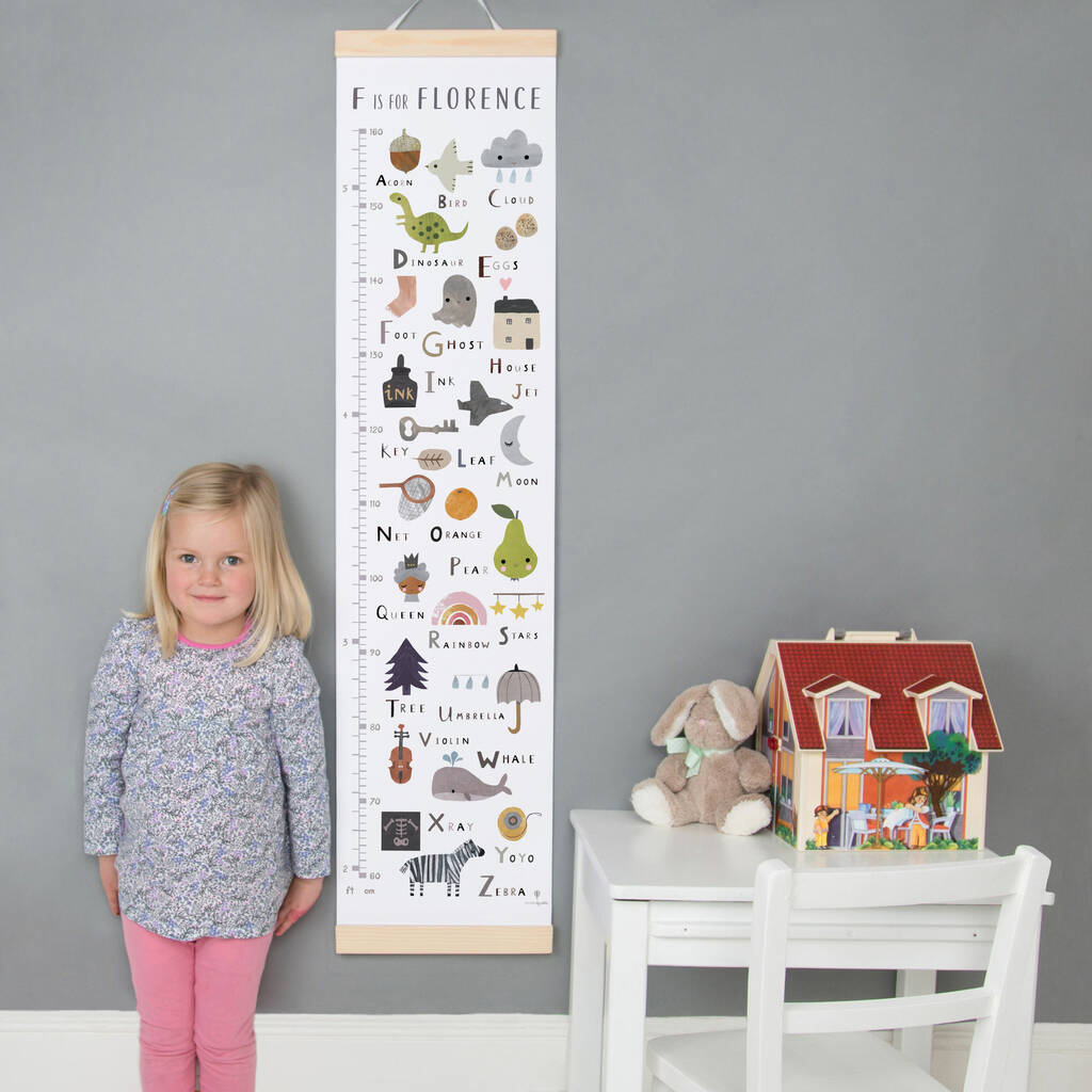 Personalised Alphabet Height Chart