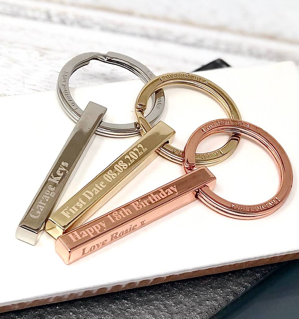 Personalised Bar Keyring