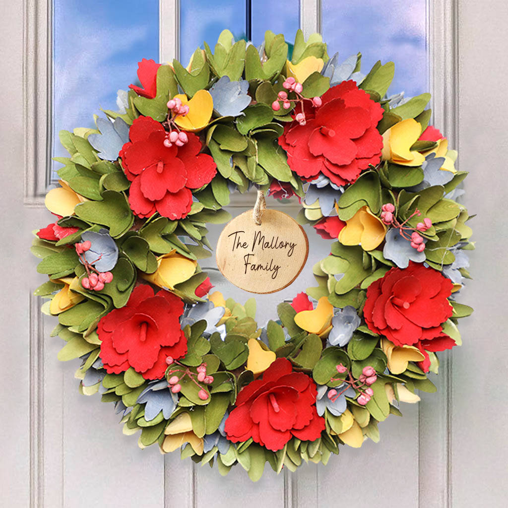 Festival Of Colour Rainbow Door Wreath