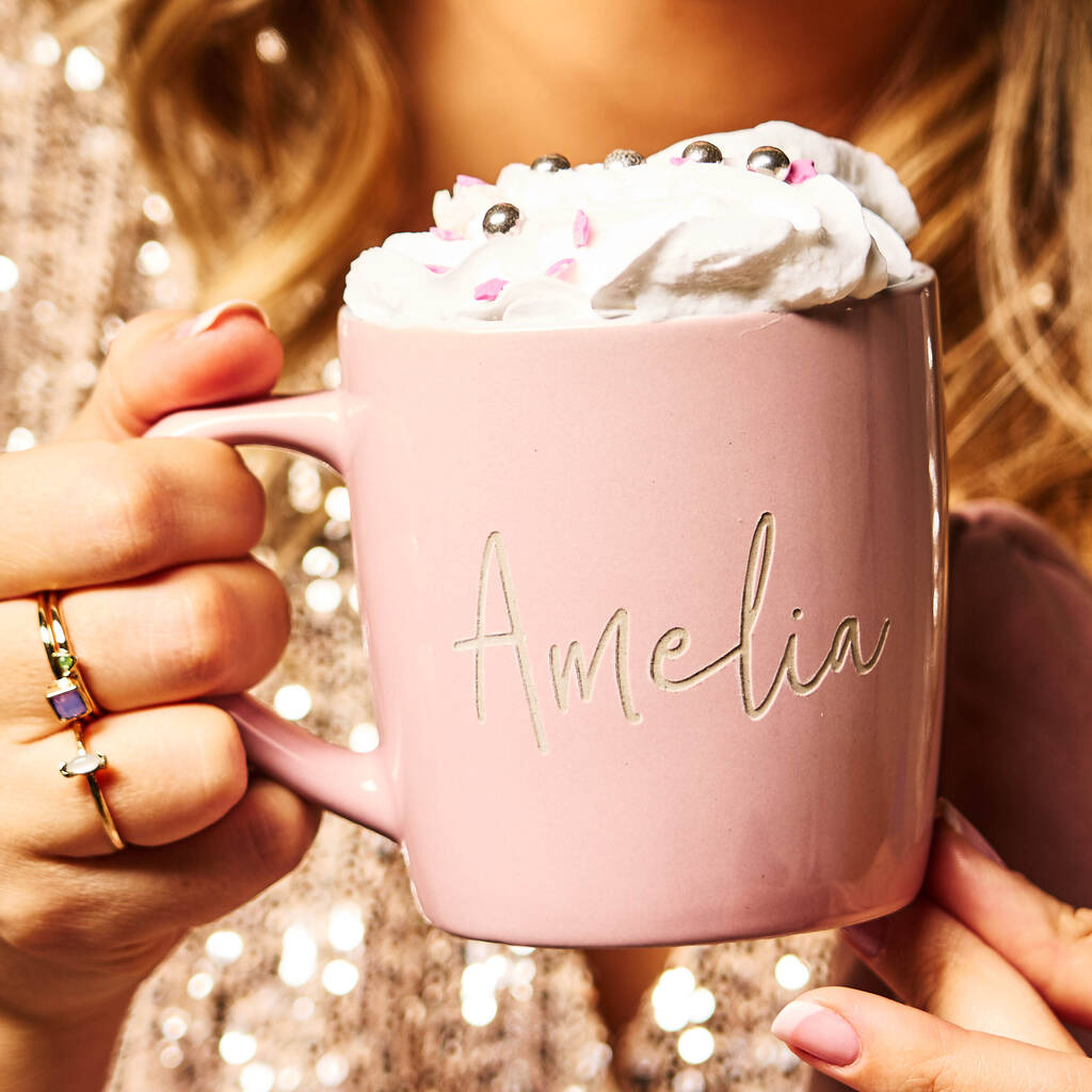 Engraved Personalised Stoneware Mug