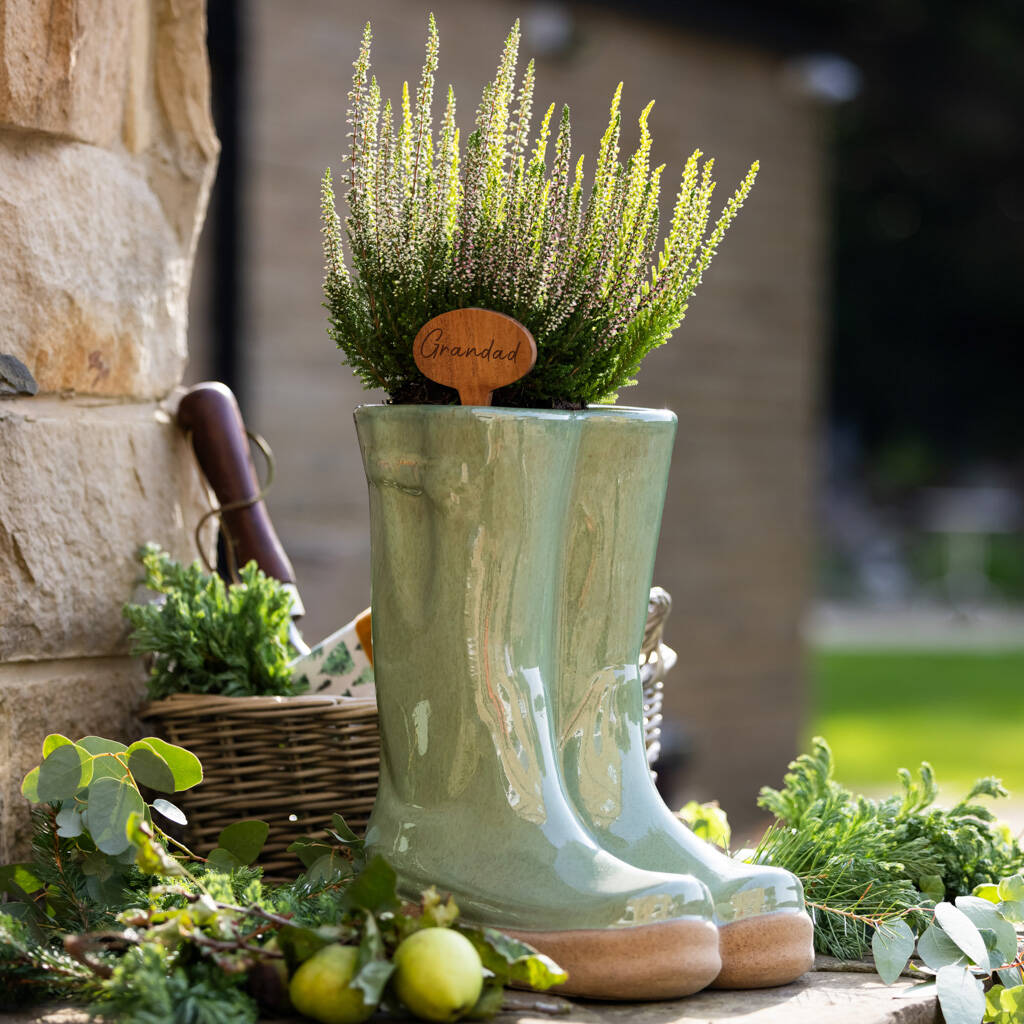Personalised Large Wellington Boots Planter