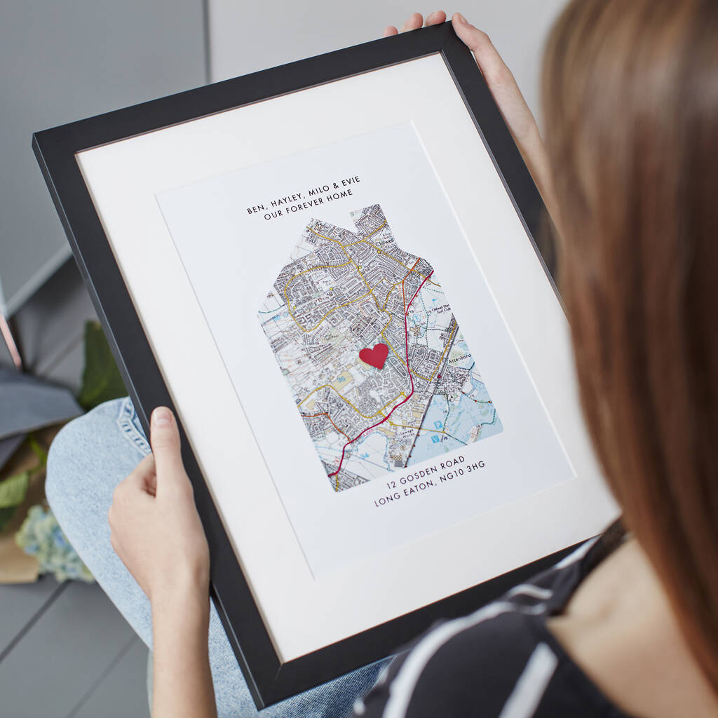 Personalised Our Home Map Print