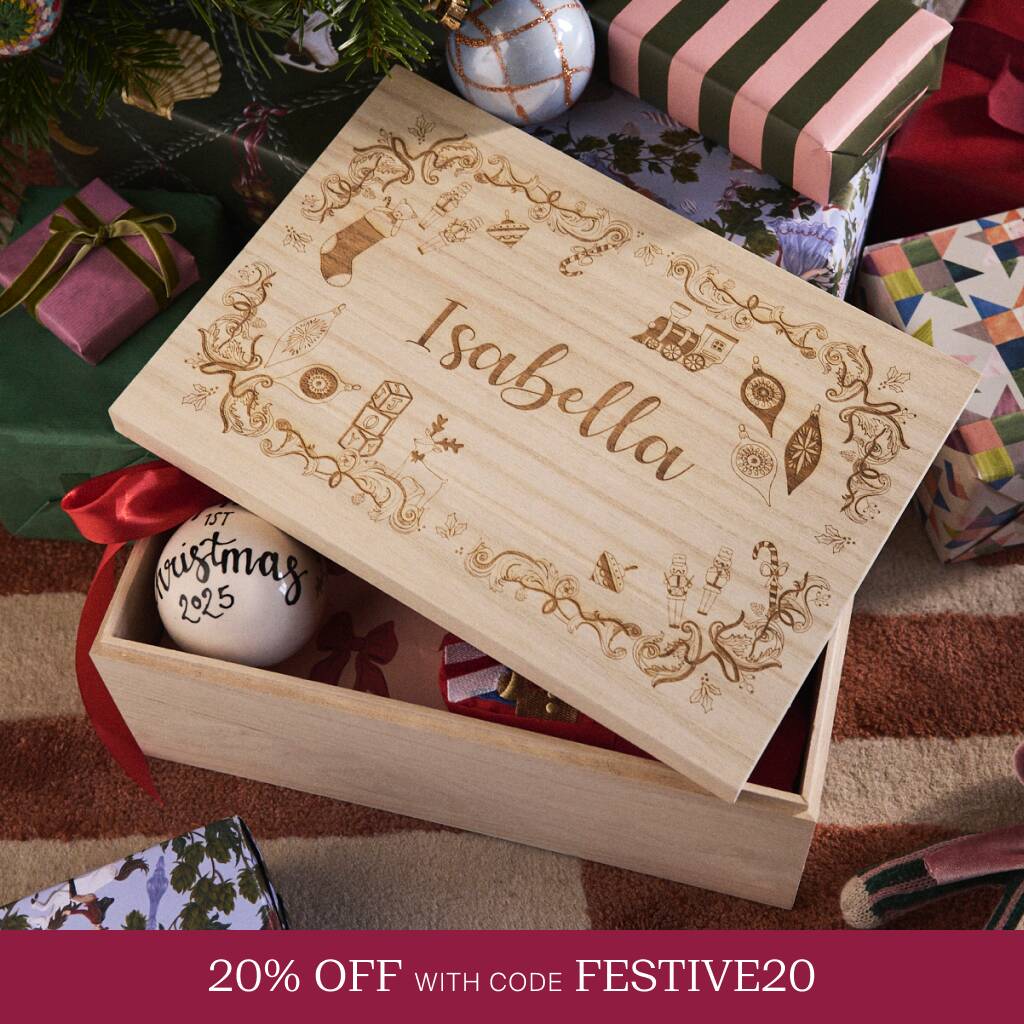 Personalised Name Wooden Christmas Eve Box