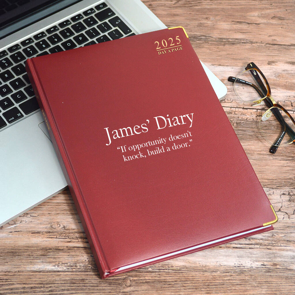 Personalised Diary With Your Own Message Or Quote