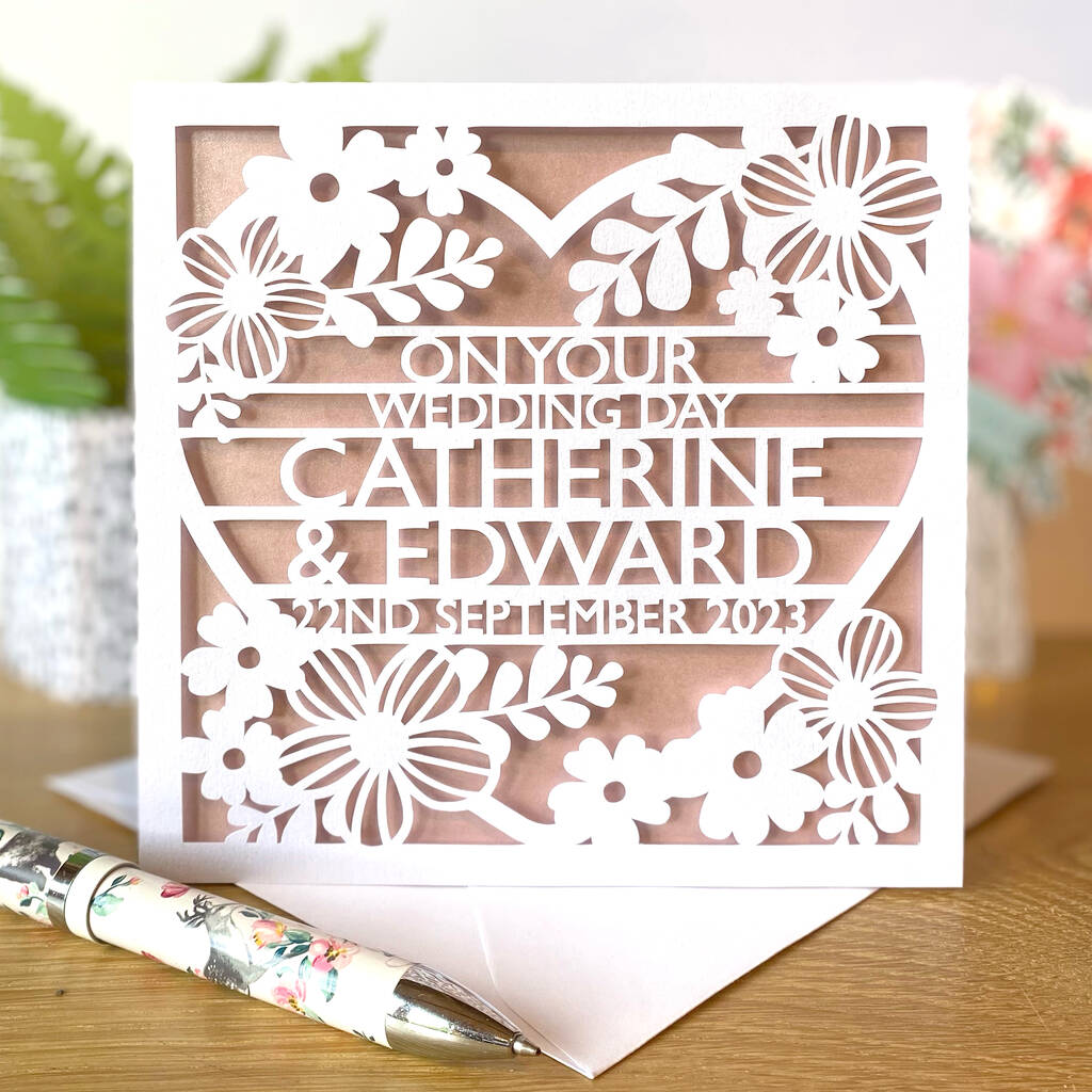 Personalised Wedding Day / First Anniversary Card