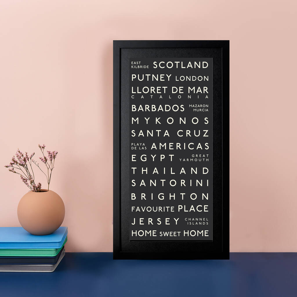 Personalised Destination Print