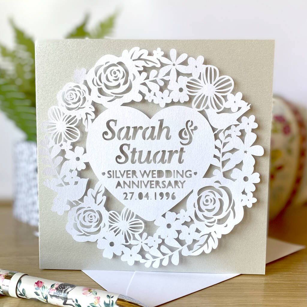 Personalised Wedding Anniversary Or Wedding Day Card