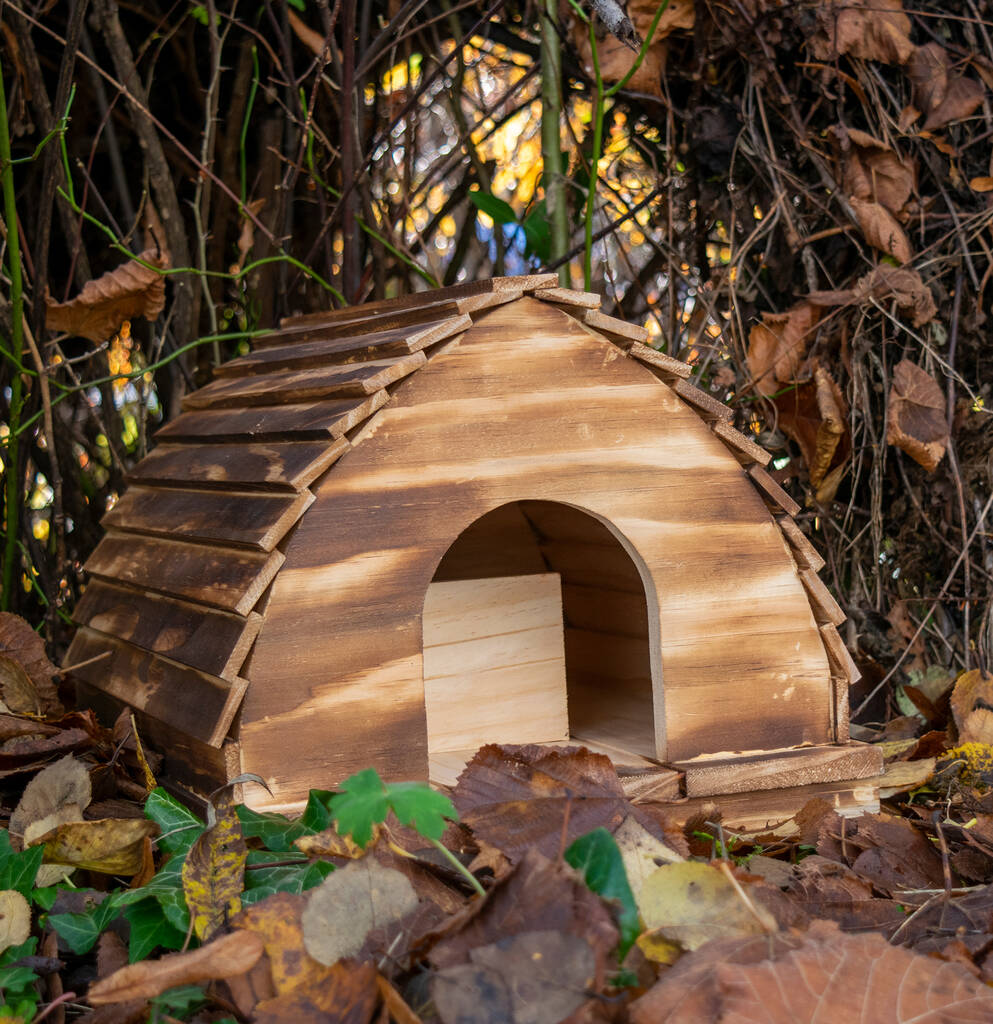 Wooden Hedgehog House Outdoor Wildlife Shelter