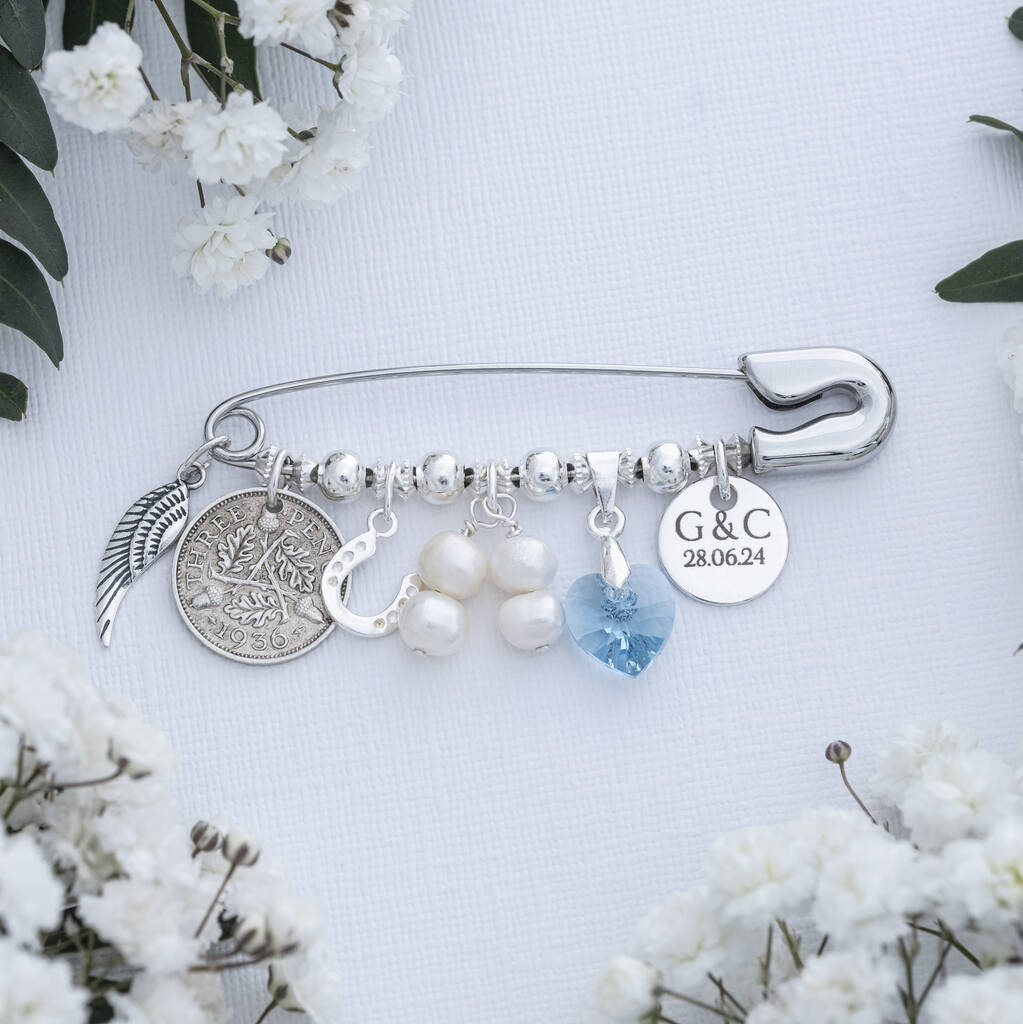 Bridal Charm Pin Keepsake Wedding Gift
