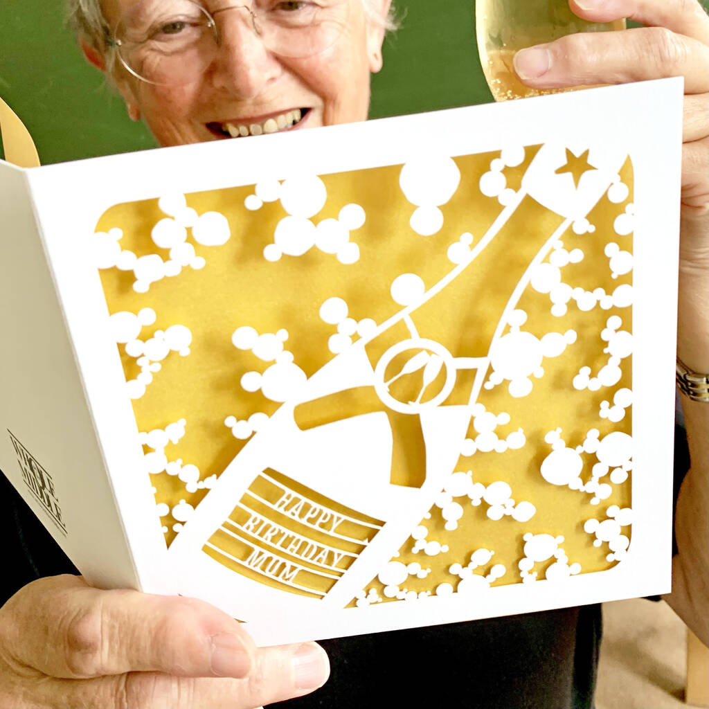 Personalised Champagne Birthday Card