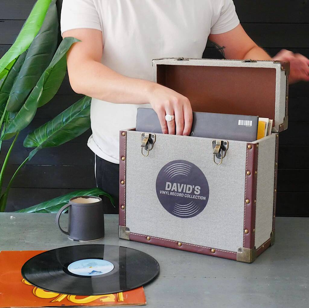 Personalised Vinyl Record Storage Case