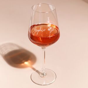 Personalised Birth Flower Wine Glass