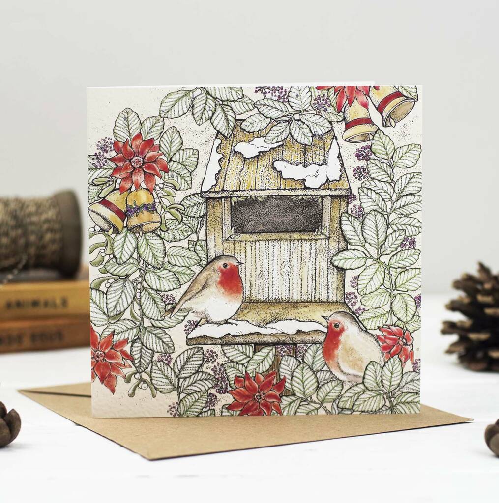 'Jolly Robins' Mixed Pack Of 10 Christmas Cards