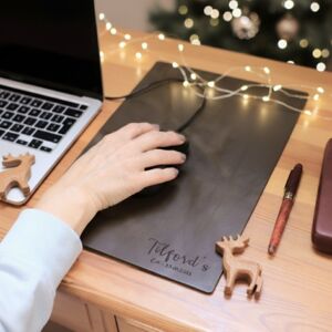 Personalised Anniversary Date Leather Mouse Pad