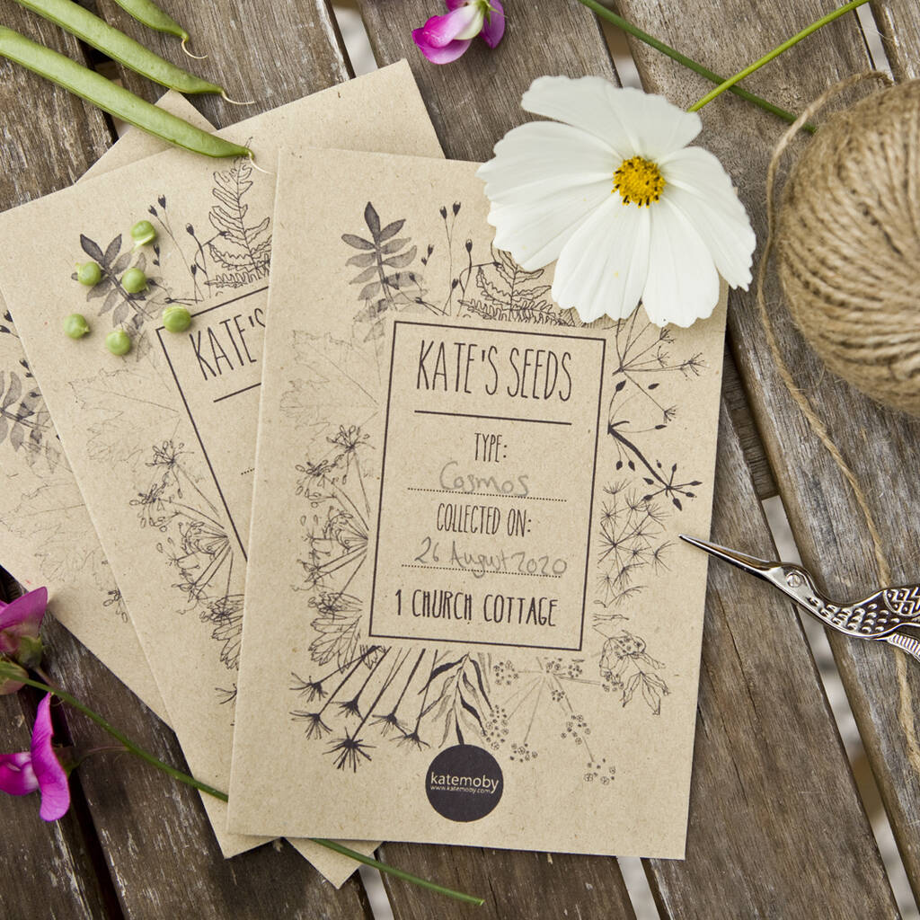 Seed Collecting Envelopes Personalised Gardening Gift