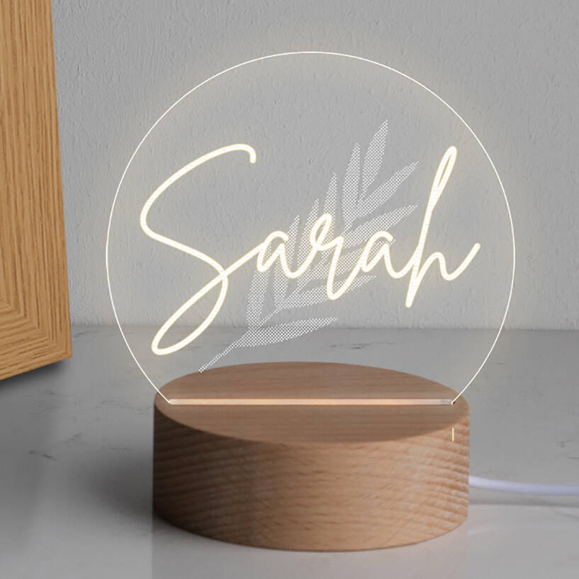 Personalised Mini Desk Lamp With Name