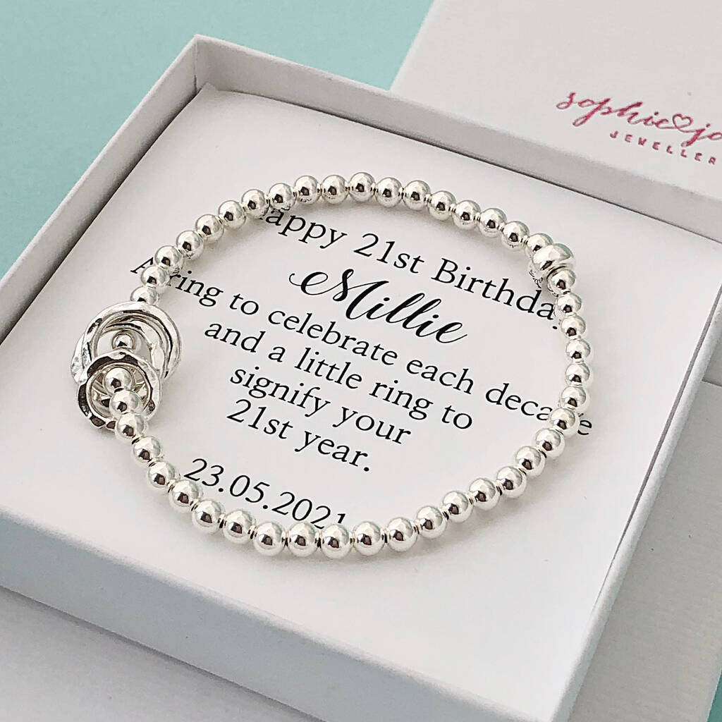 21st Birthday Bracelet